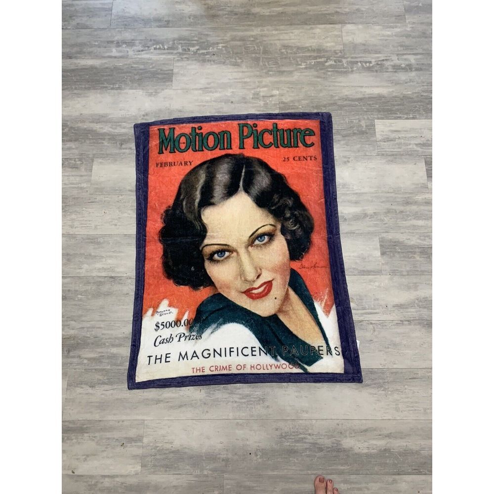 1931 FEBRUARY MOTION PICTURE MOVIE MAGAZINE Throw BLANKET- GLORIA SWANSON COVER‎